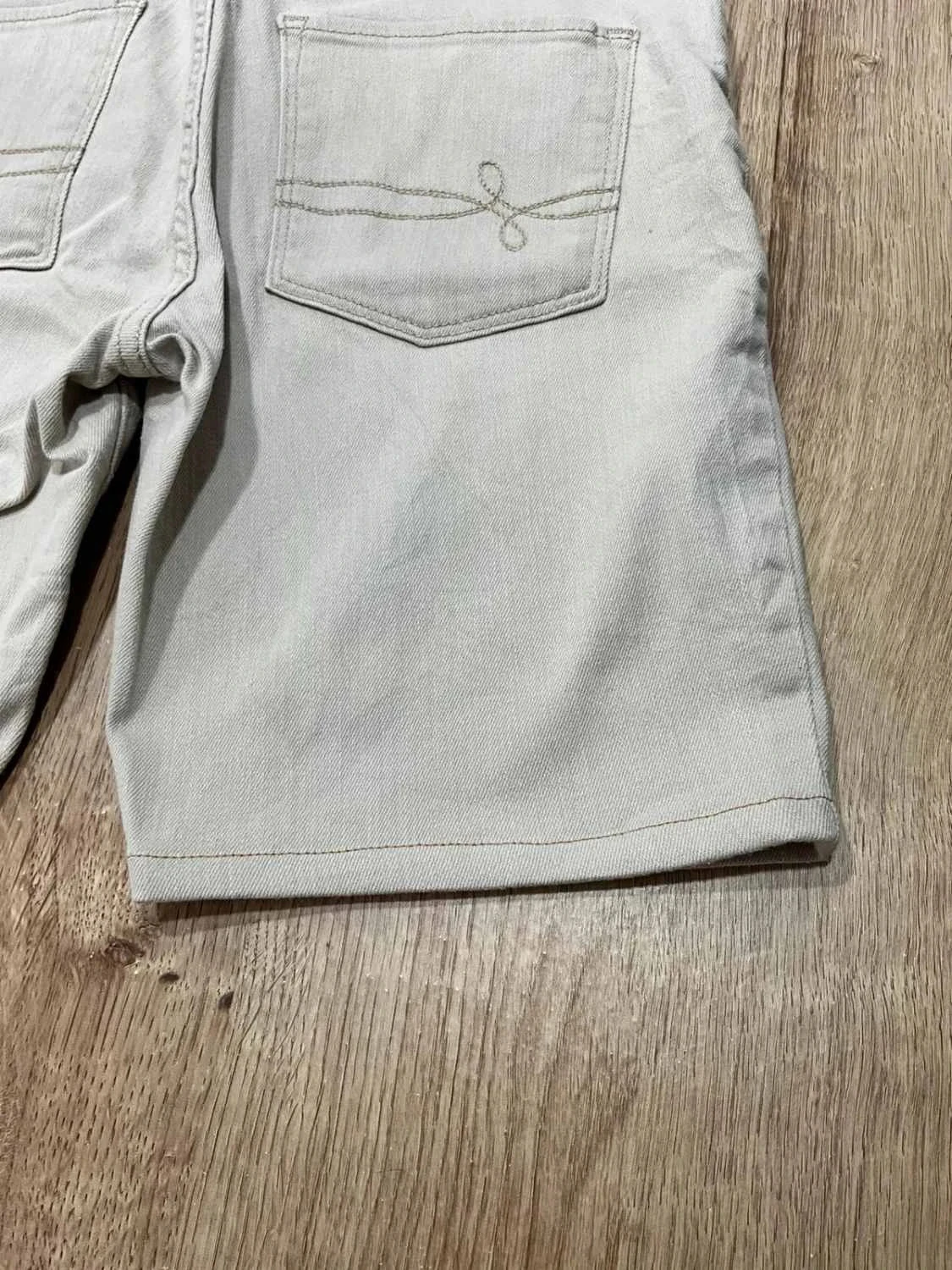 Short Levi's Modern Crop Preppy Femme 98% Coton Gris Slv018 – photo 6
